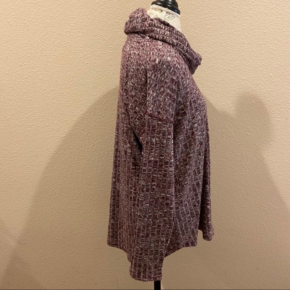 Sunday Dress Barn sz large cowl neck maroon shirt - Picture 2 of 6